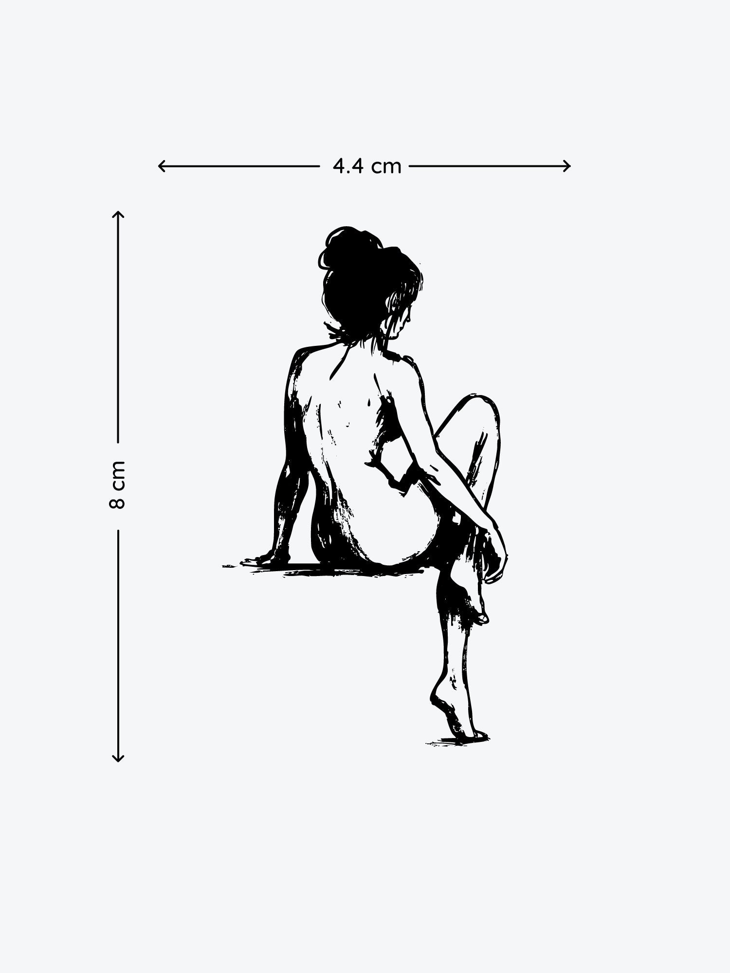 Chillin Lady temporary tattoo