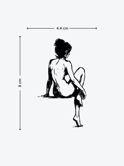 Chillin Lady temporary tattoo