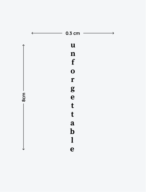 Unforgettable temporary tattoo
