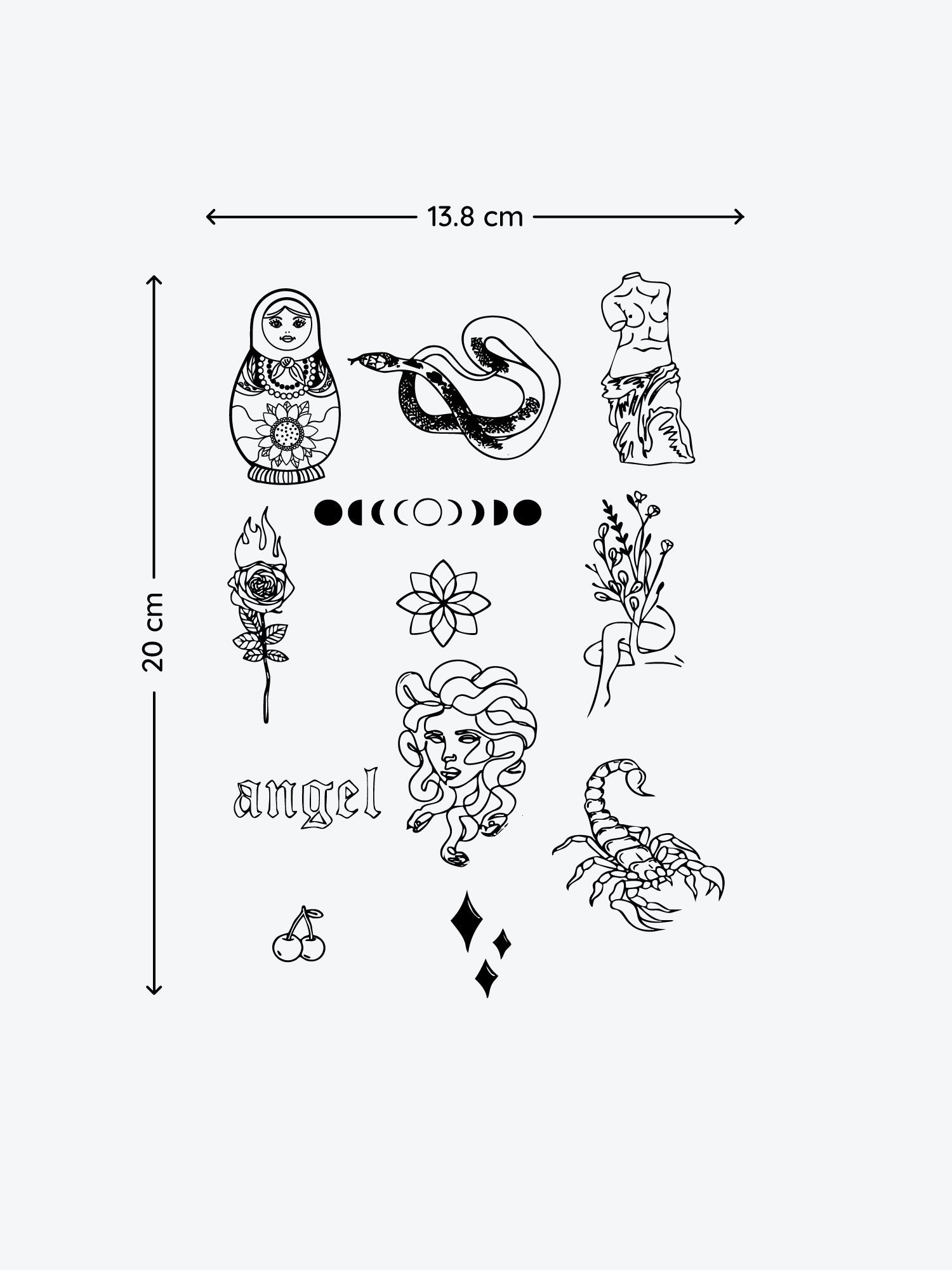 I Need This Bundle(11 Tattoos) temporary tattoo