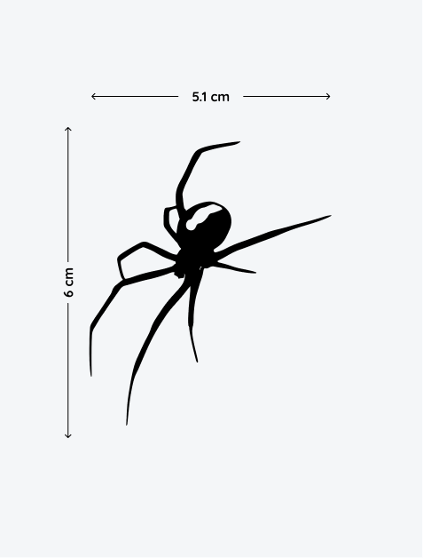 Spider Sideback temporary tattoo