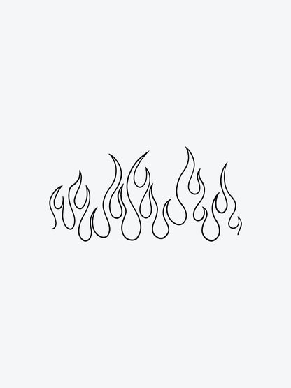 Flames temporary tattoo