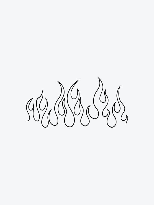 Flames temporary tattoo