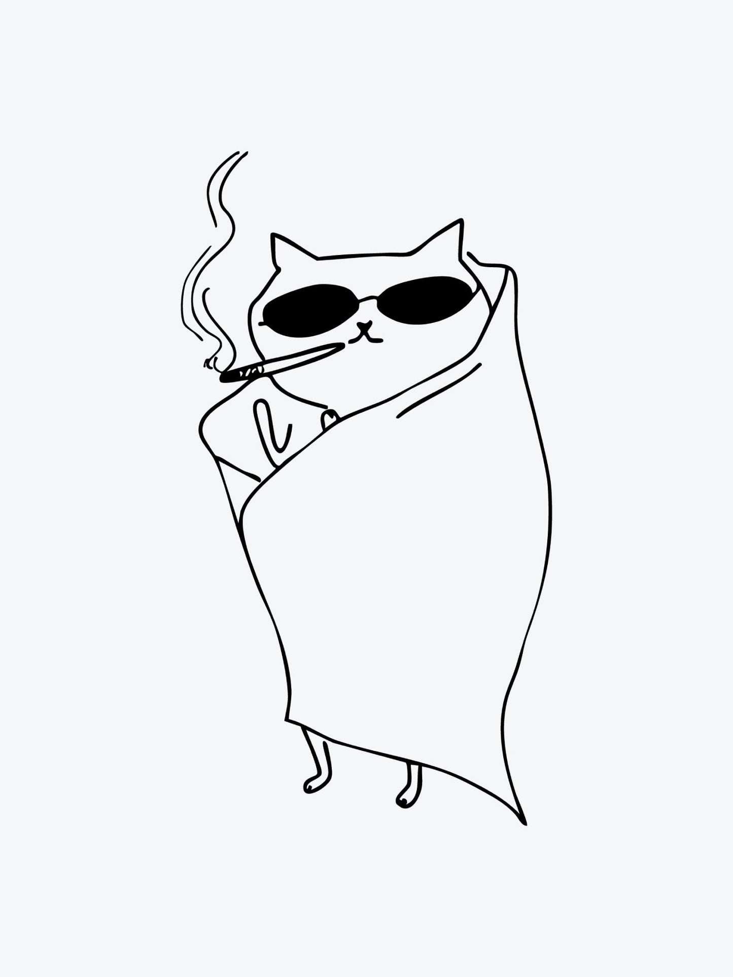 High Cat temporary tattoo