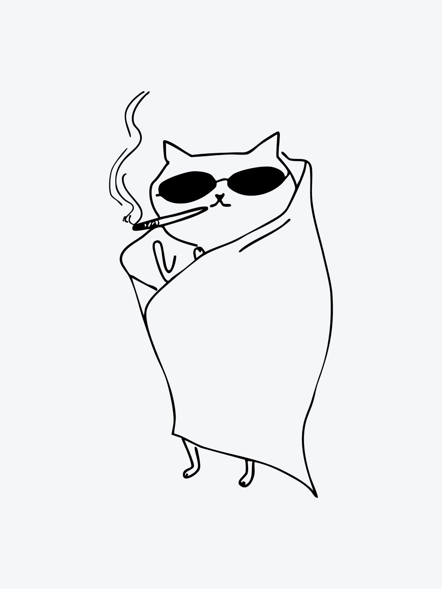 High Cat temporary tattoo