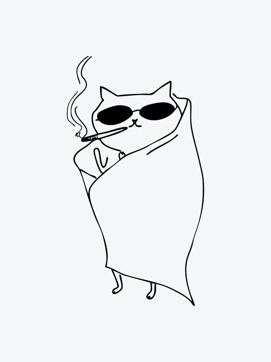 High Cat temporary tattoo