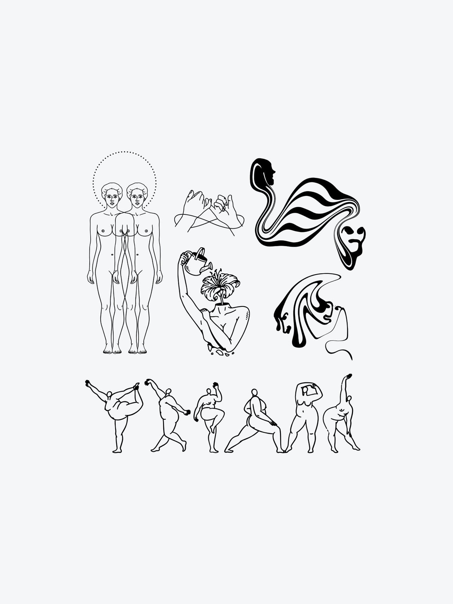 Pure Form Abstract (6 Tattoos) temporary tattoo
