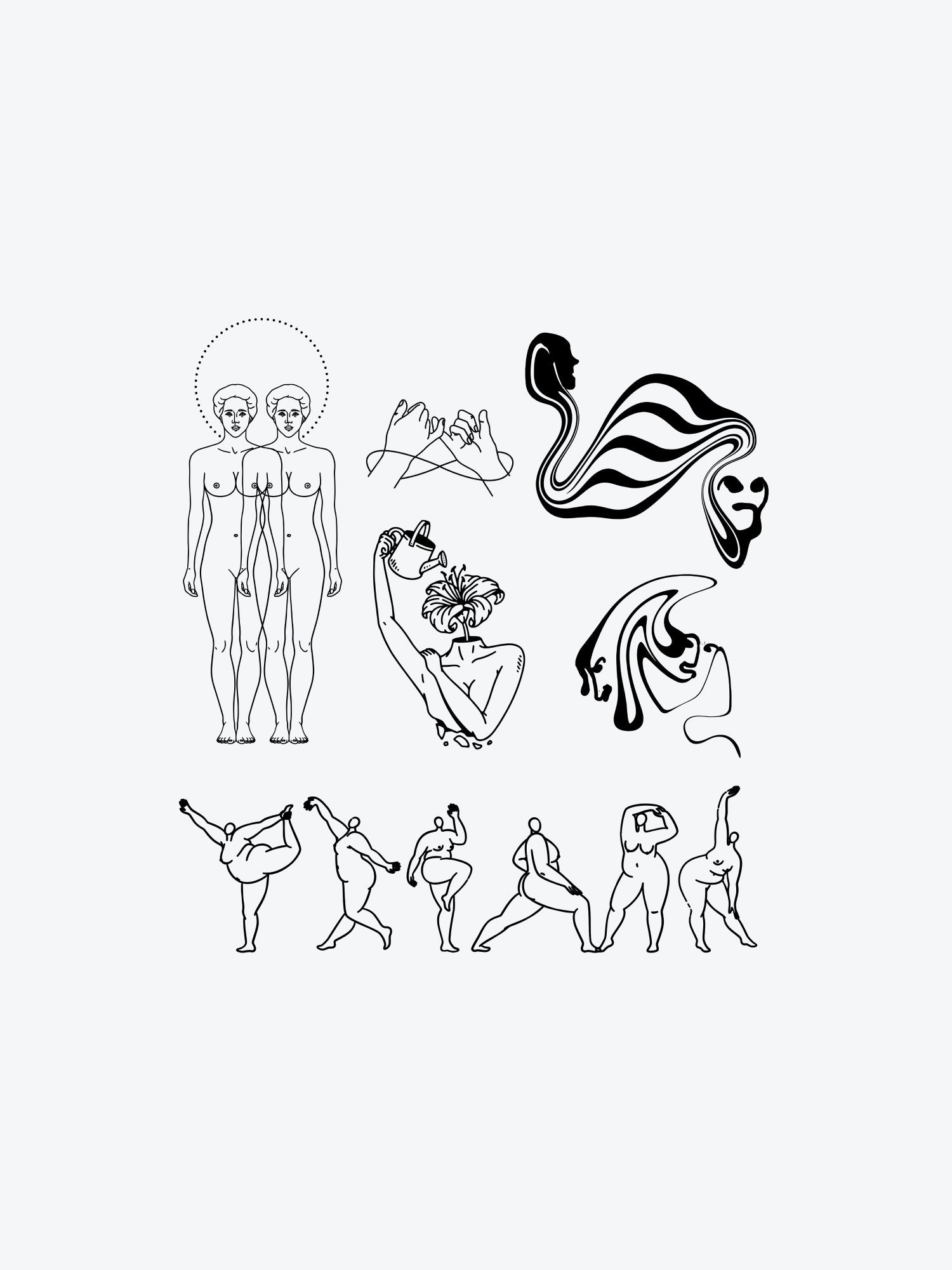 Pure Form Abstract (6 Tattoos) temporary tattoo