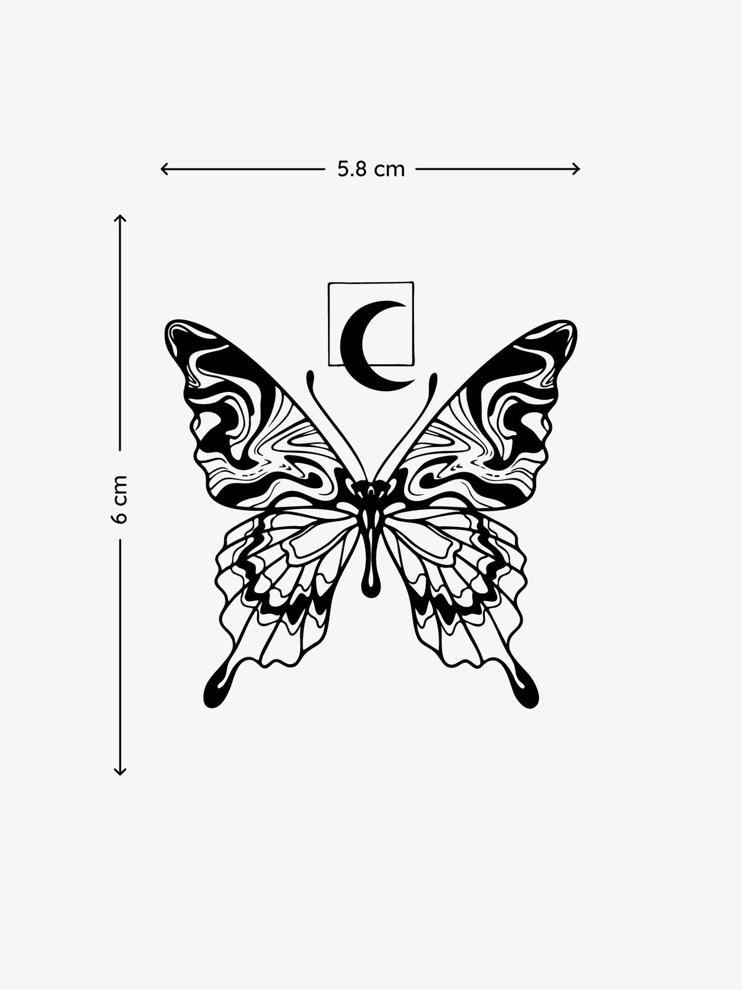 Butterfly Fluid temporary tattoo