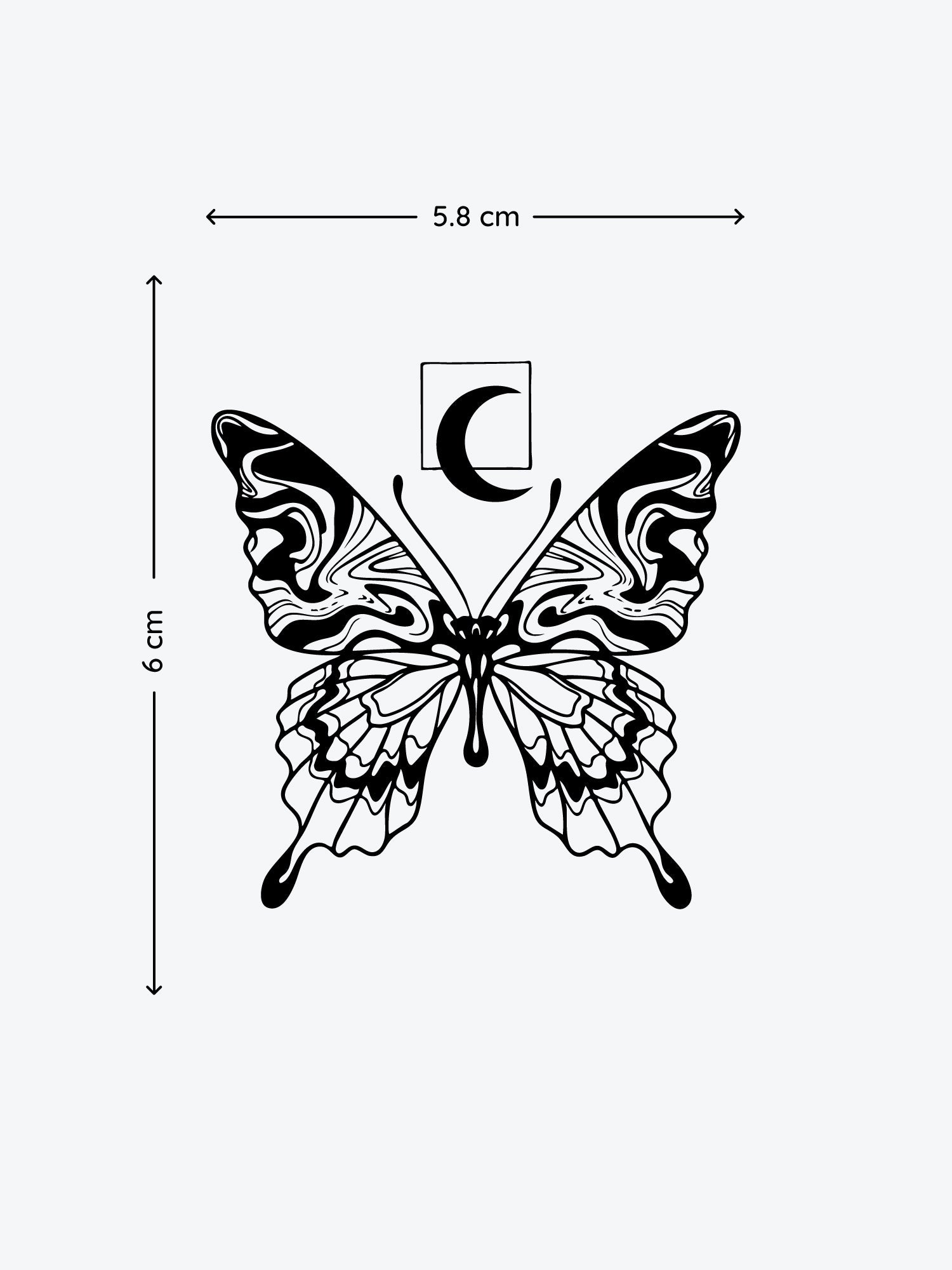 Butterfly Fluid temporary tattoo