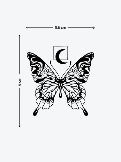 Butterfly Fluid temporary tattoo