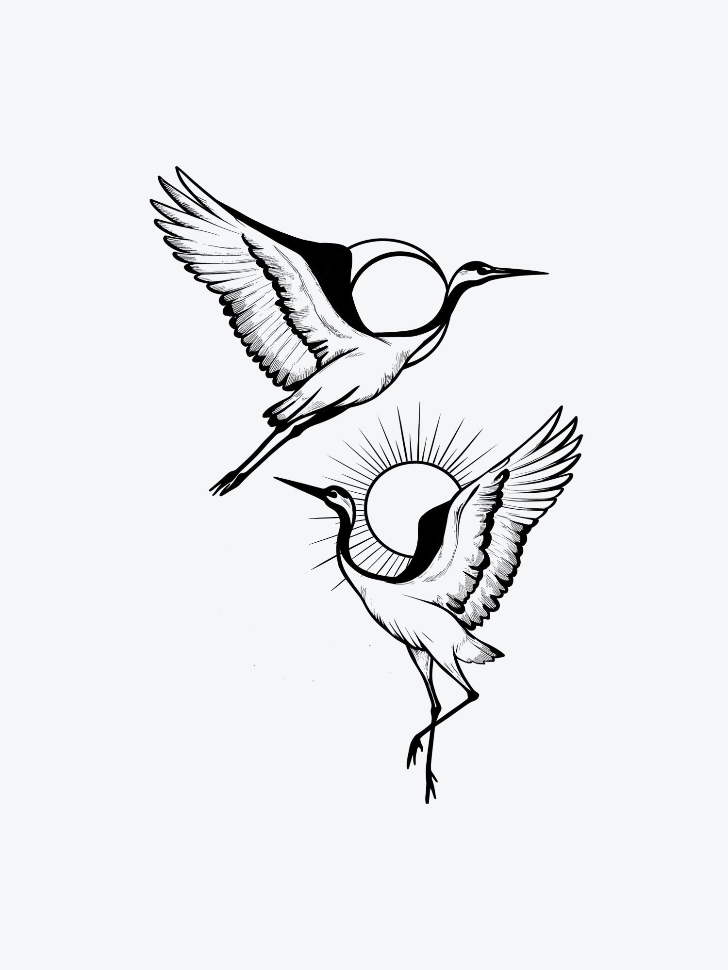 Stork Twins temporary tattoo