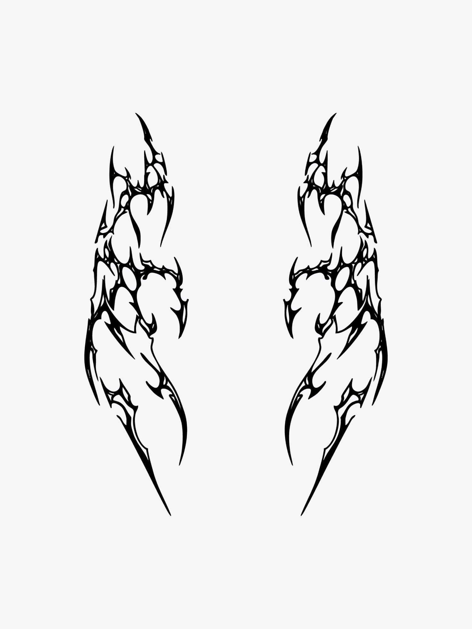 Tribal Twins temporary tattoo