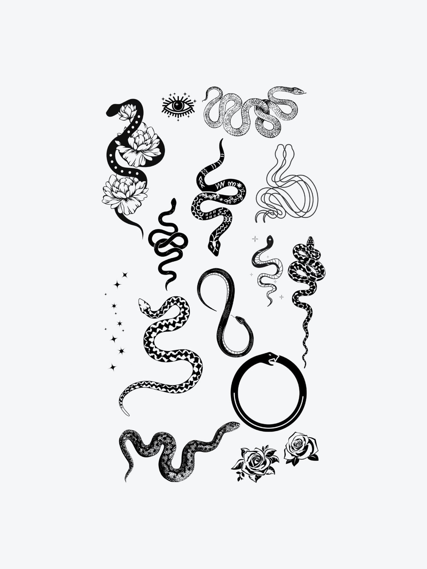 Exclusive Snake Bundle(13 Tattoos) temporary tattoo