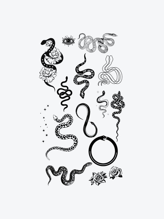 Exclusive Snake Bundle(13 Tattoos) temporary tattoo