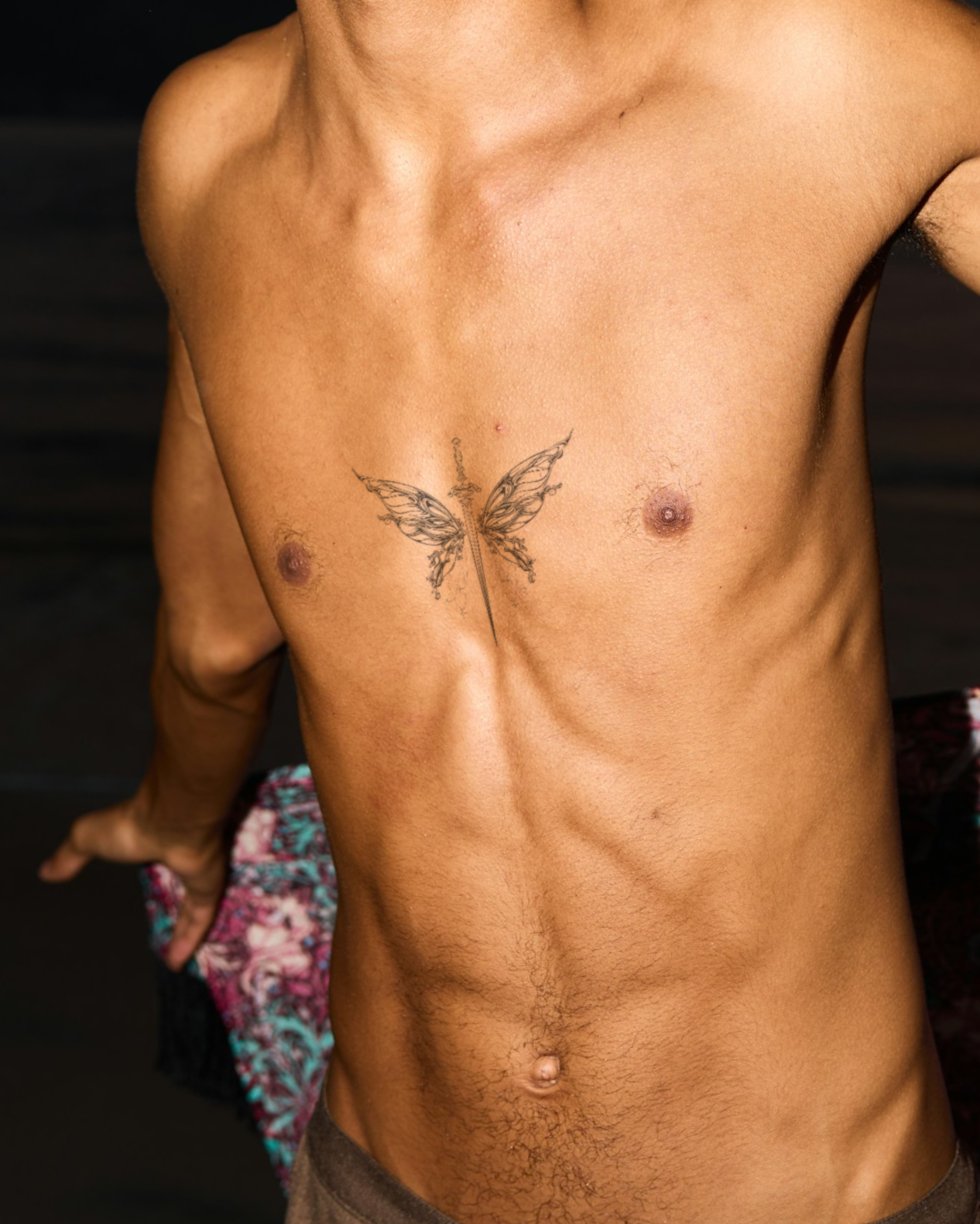 Sword Butterfly temporary tattoo