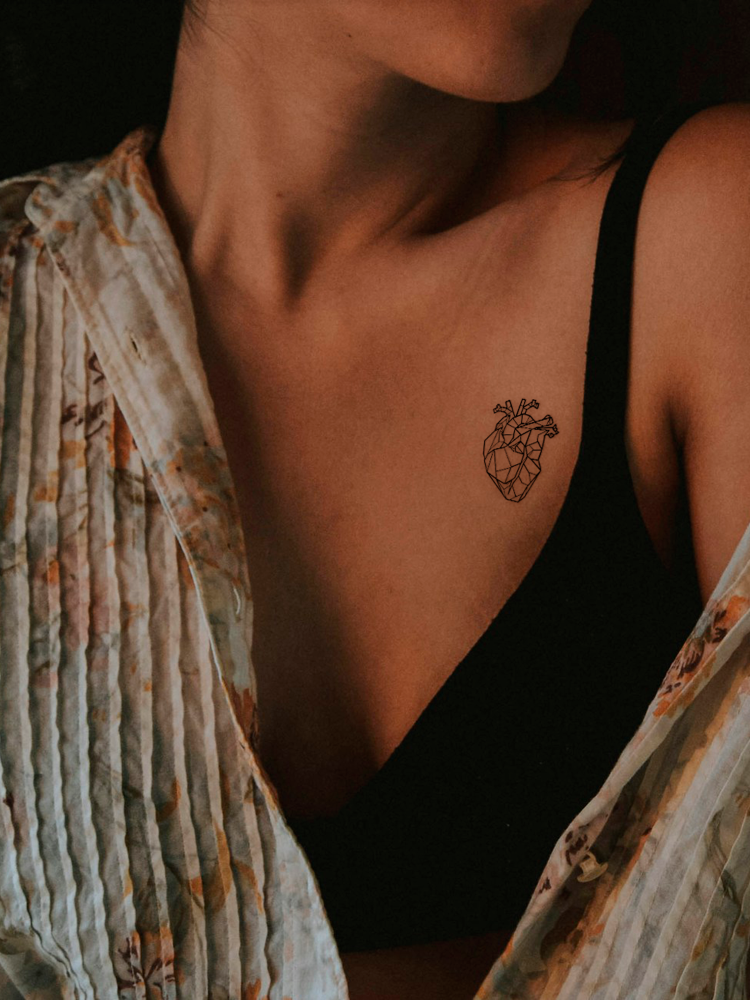 Crystal Heart temporary tattoo