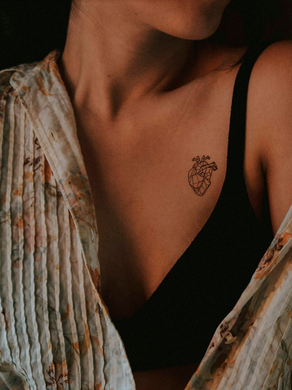 Crystal Heart temporary tattoo