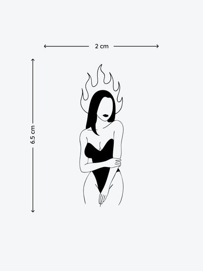 Spicy Woman temporary tattoo