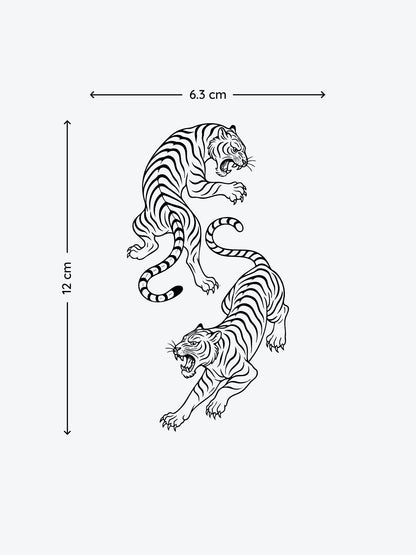 Tiger Duo temporary tattoo