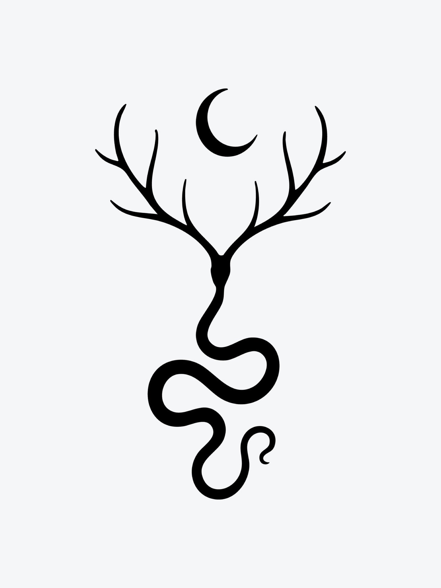 Horned Snake temporary tattoo