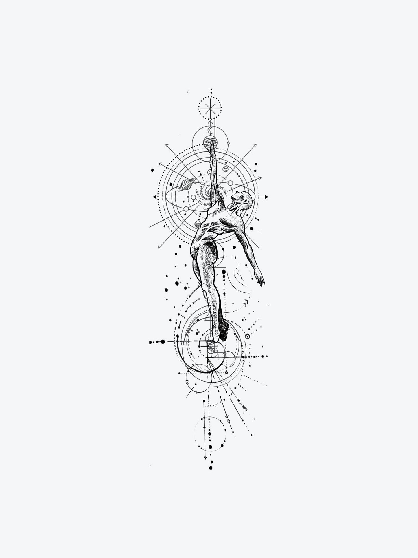 Elegant Sculpture temporary tattoo