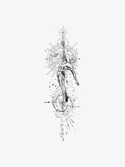 Elegant Sculpture temporary tattoo