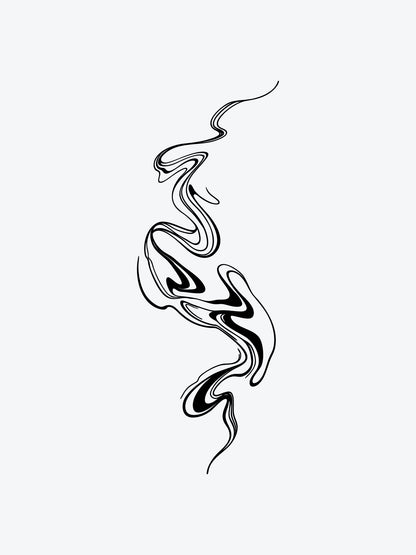 Fluid Psychedelic temporary tattoo