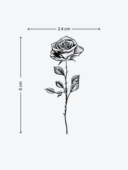 Rose Dotwork temporary tattoo