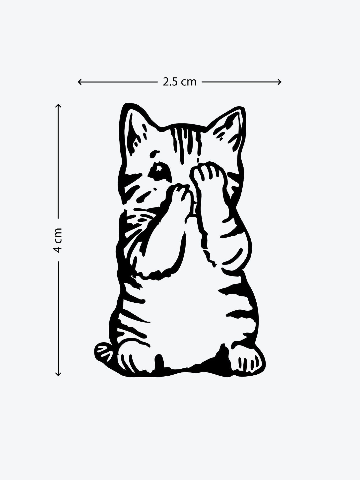Shy Cat temporary tattoo