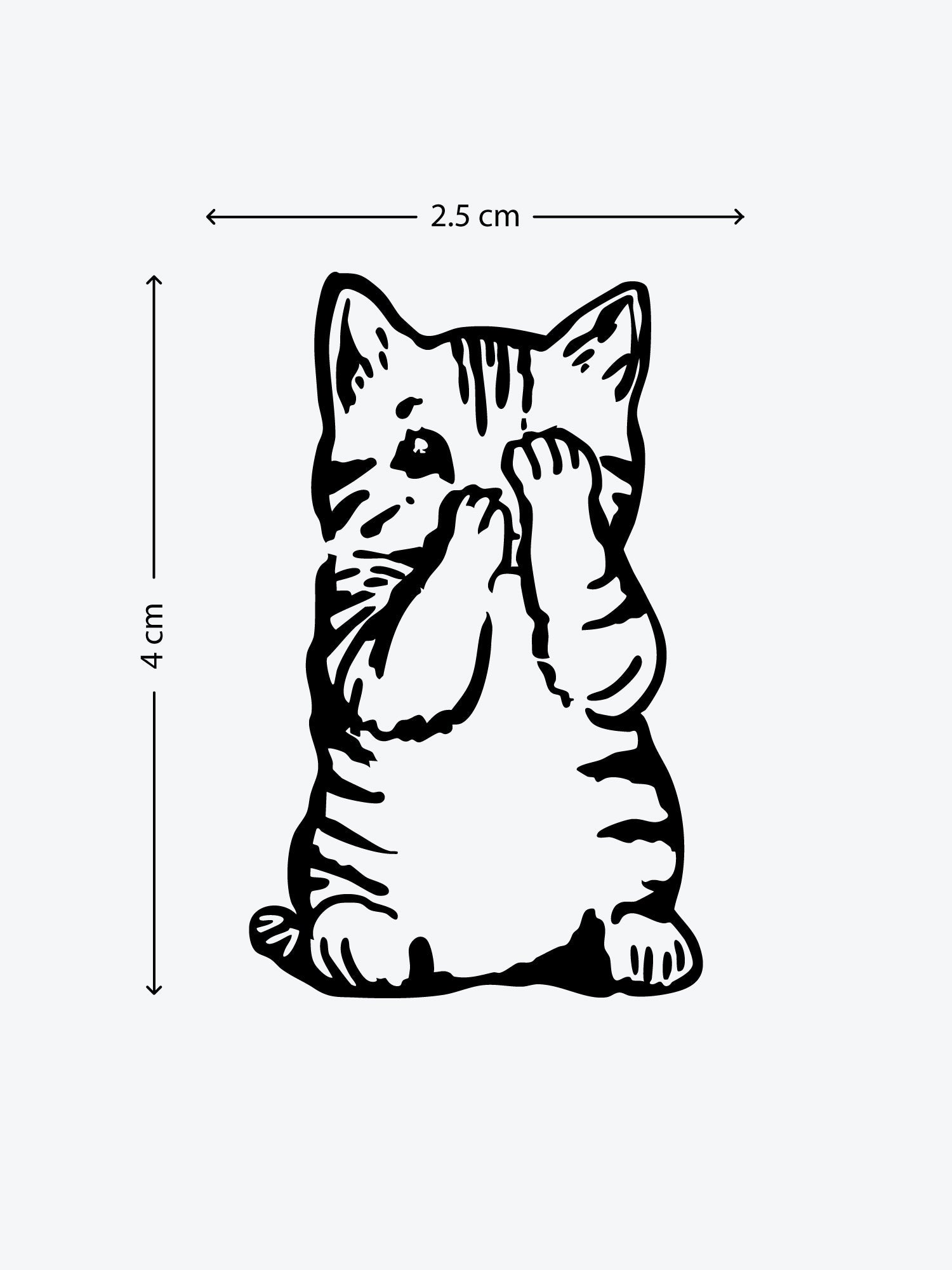 Shy Cat temporary tattoo