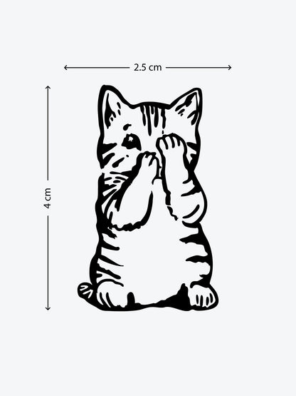 Shy Cat temporary tattoo