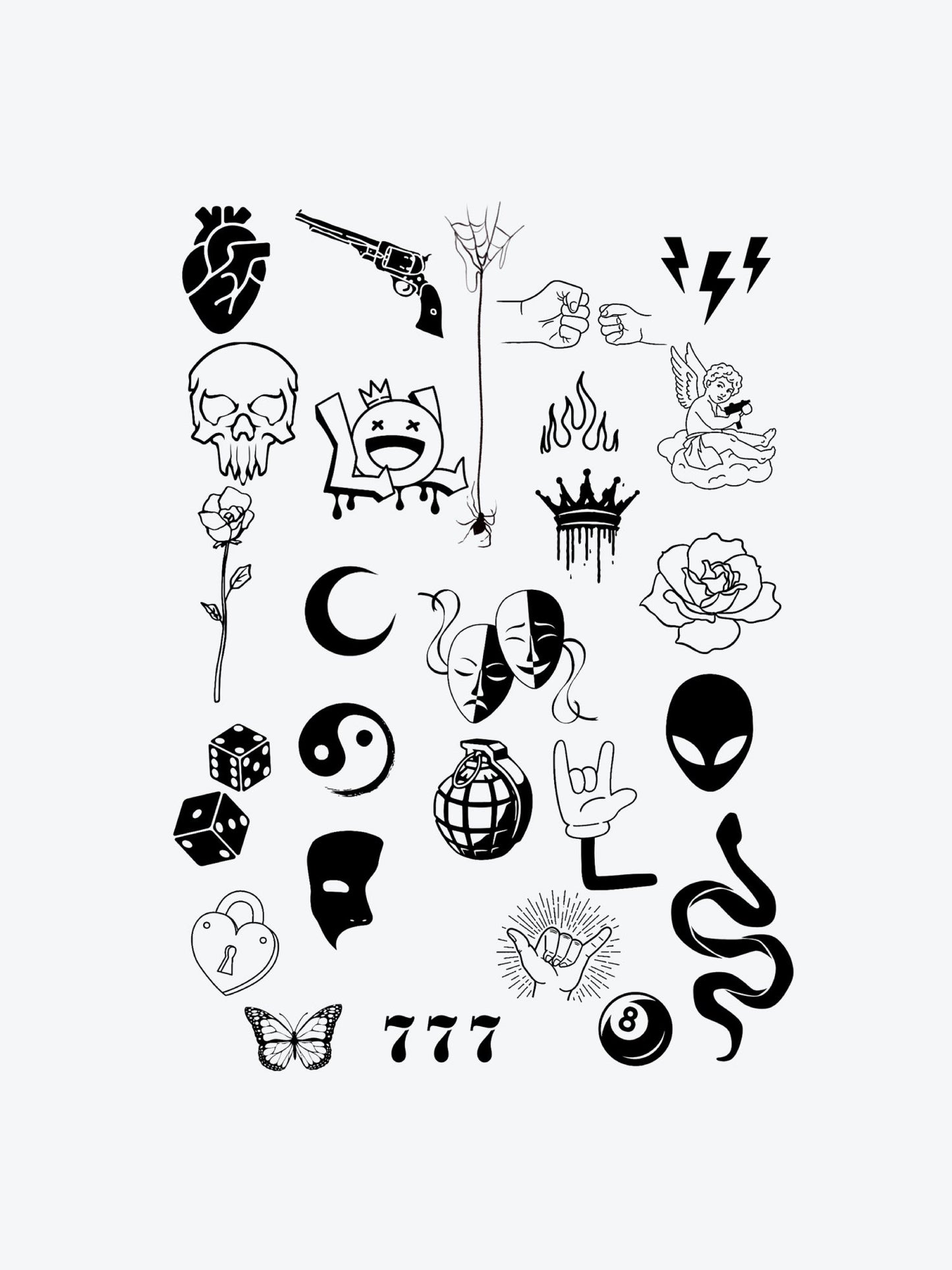 City Boy Bundle (26 Tattoos) temporary tattoo