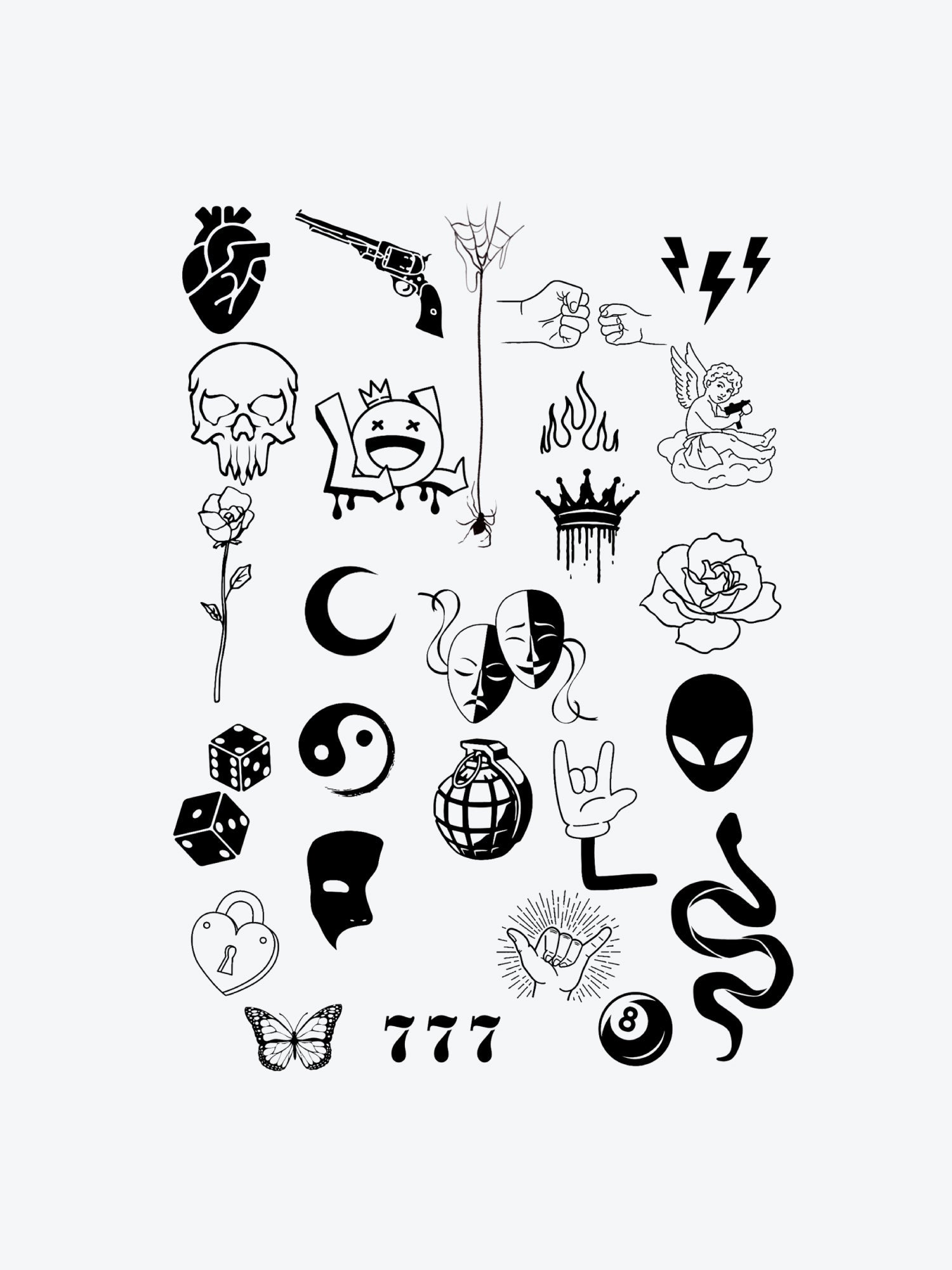 City Boy Bundle (26 Tattoos) temporary tattoo