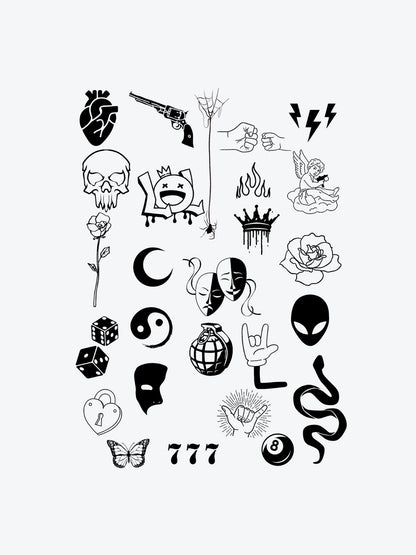 City Boy Bundle (26 Tattoos) temporary tattoo