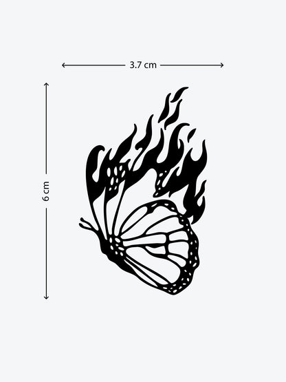 Butterfly Inferno temporary tattoo