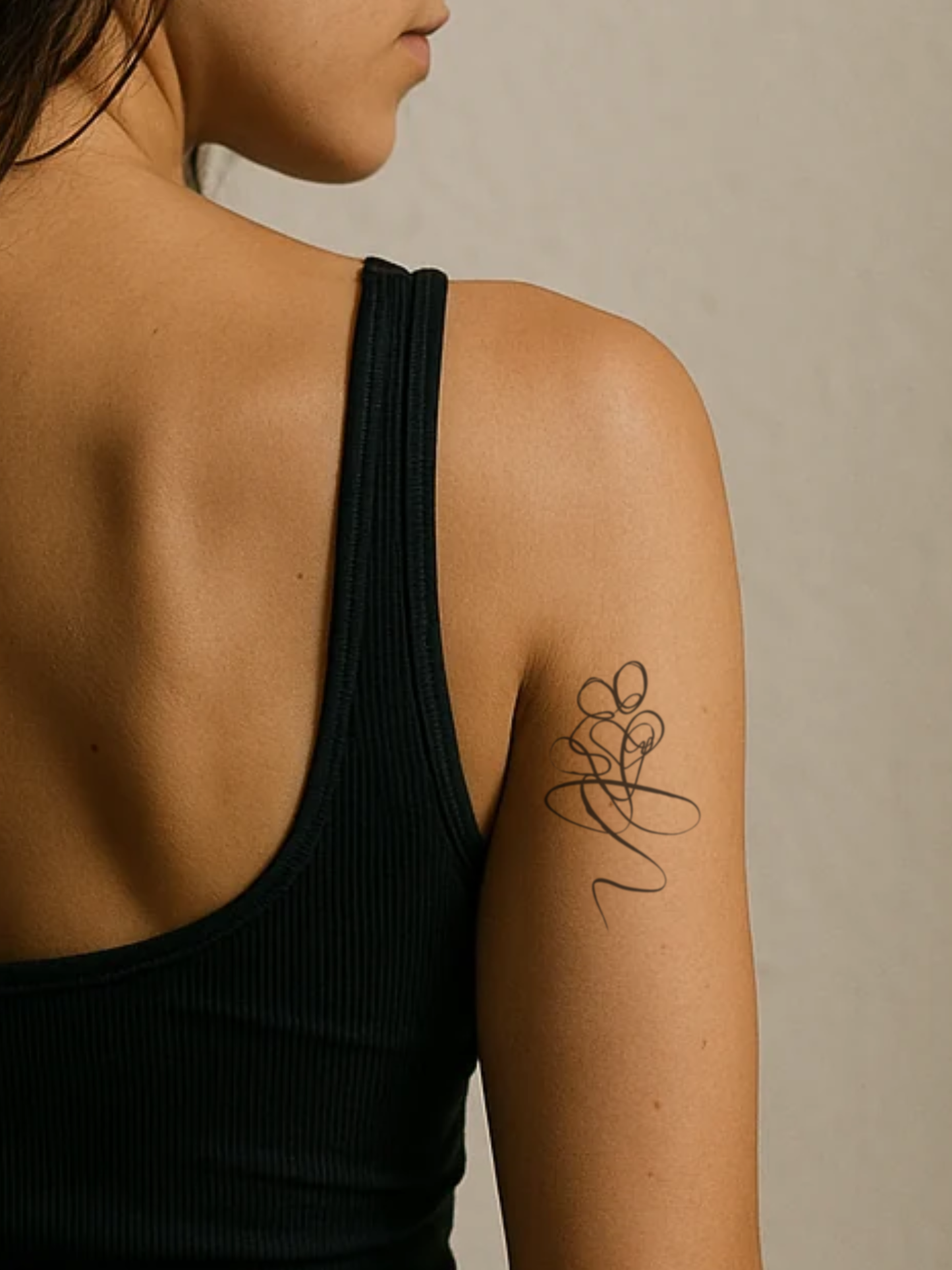 One Line Two Souls temporary tattoo