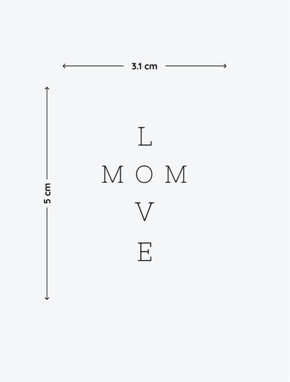 Love Mom temporary tattoo