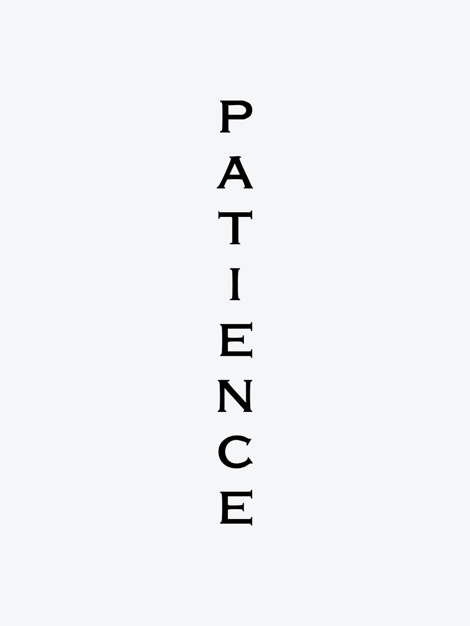 Patience temporary tattoo