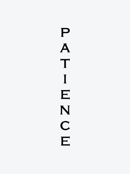 Patience temporary tattoo