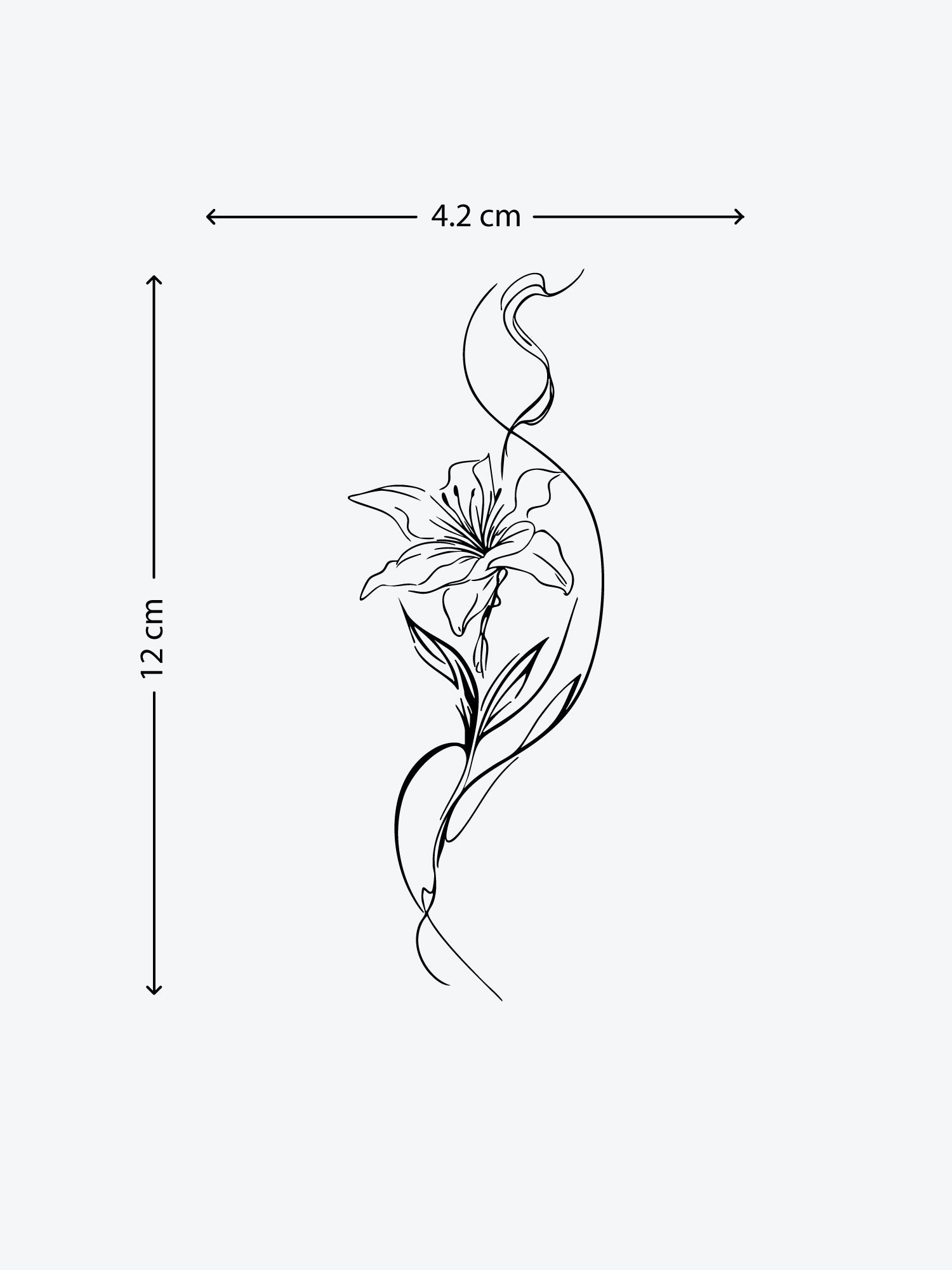 Lily temporary tattoo