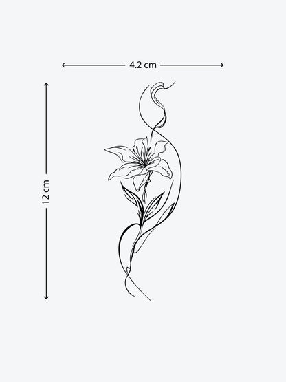 Lily temporary tattoo
