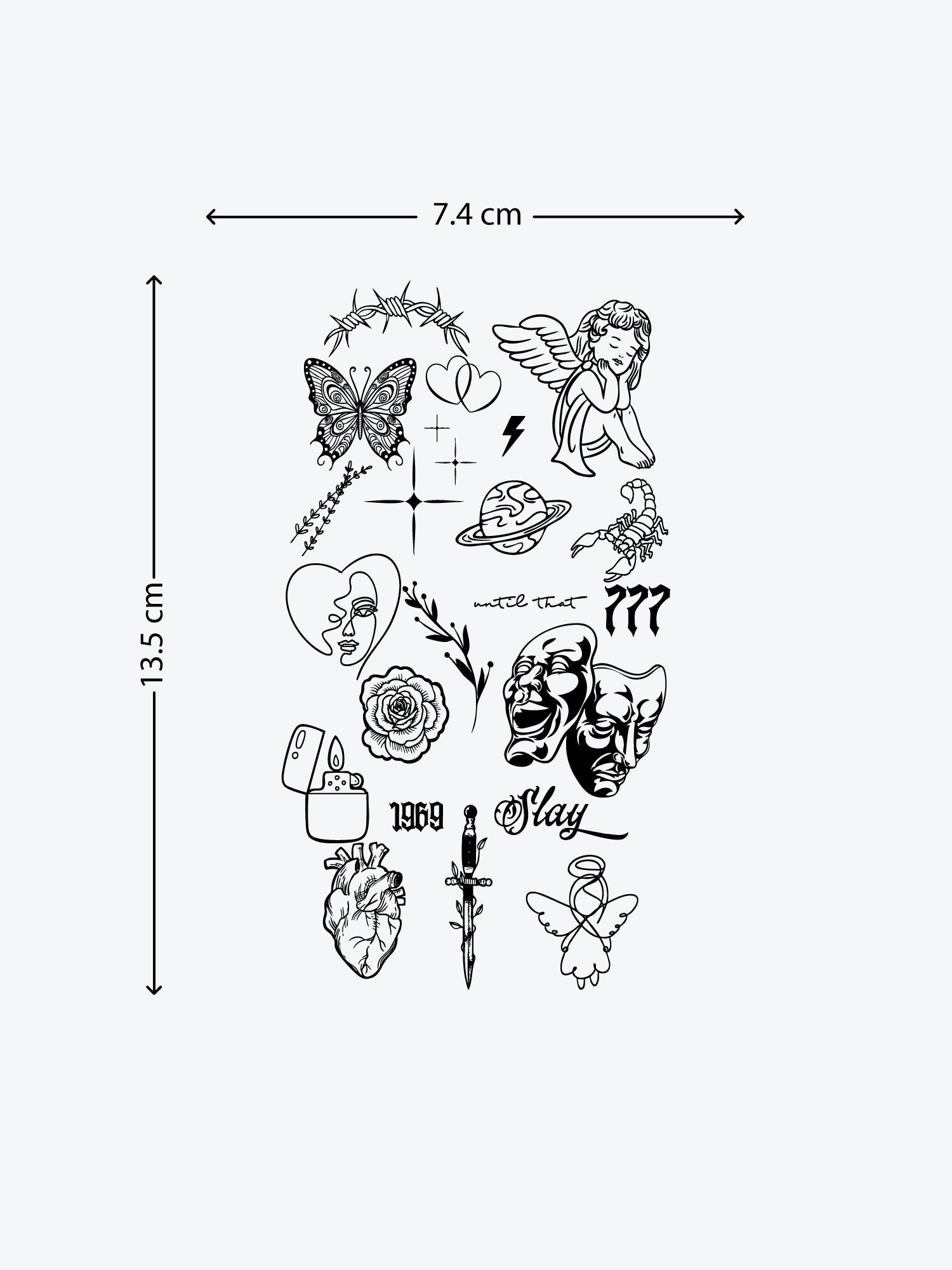 Slay Bundle(21 Tattoos) temporary tattoo