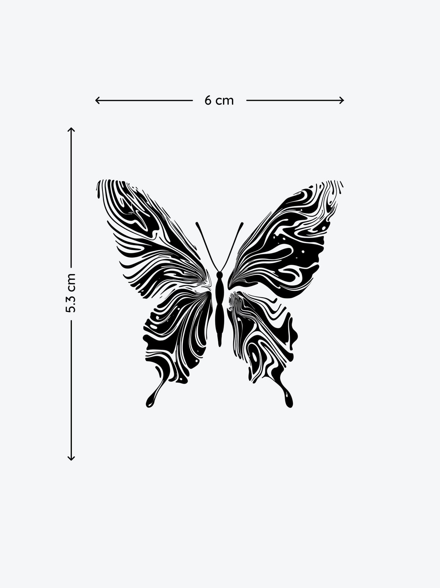 Abstract Butterfly temporary tattoo