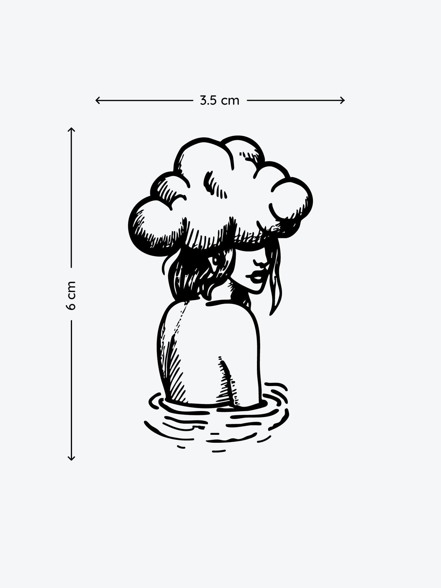 Its Cloudy Today temporary tattoo
