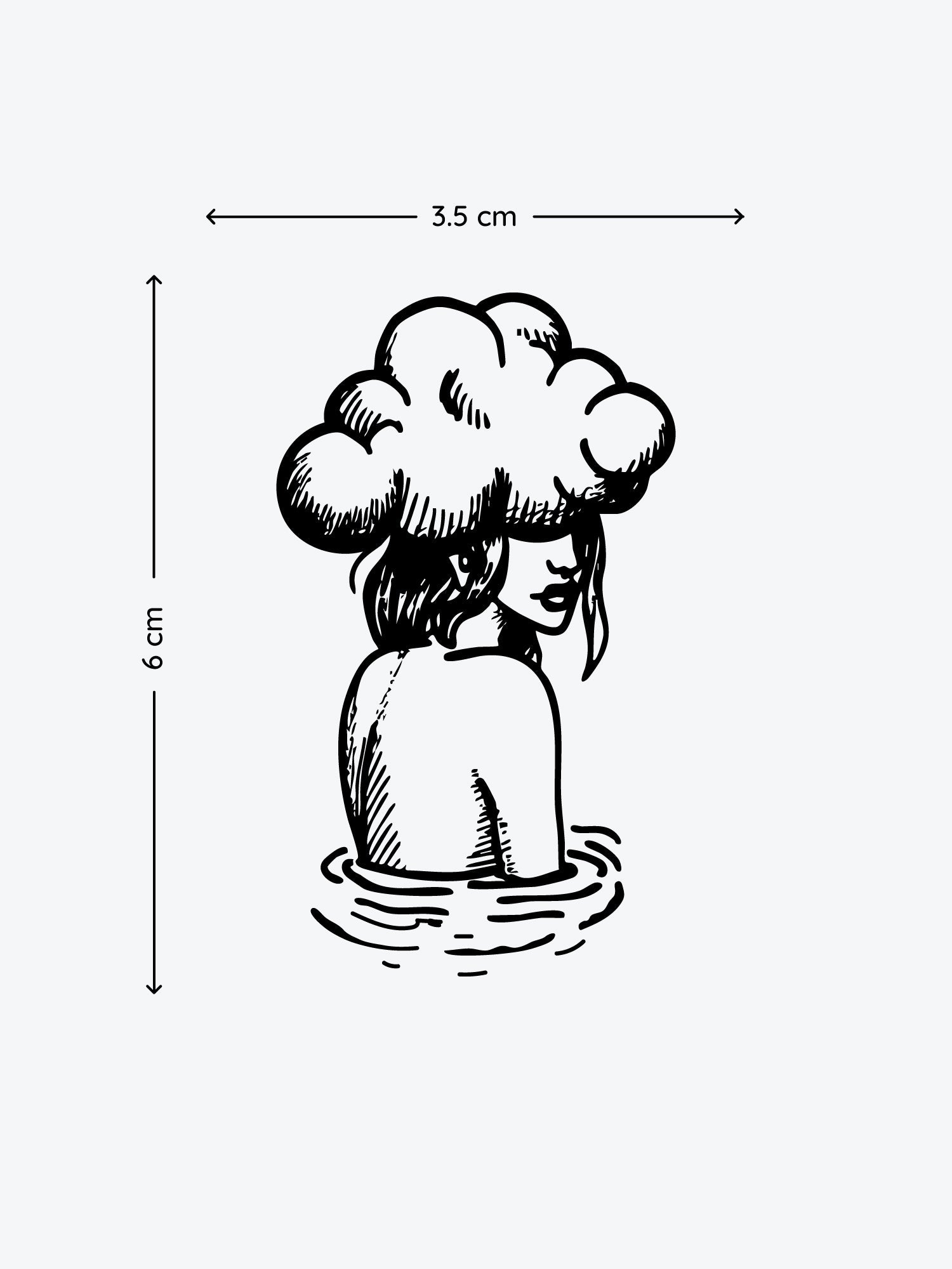 Its Cloudy Today temporary tattoo