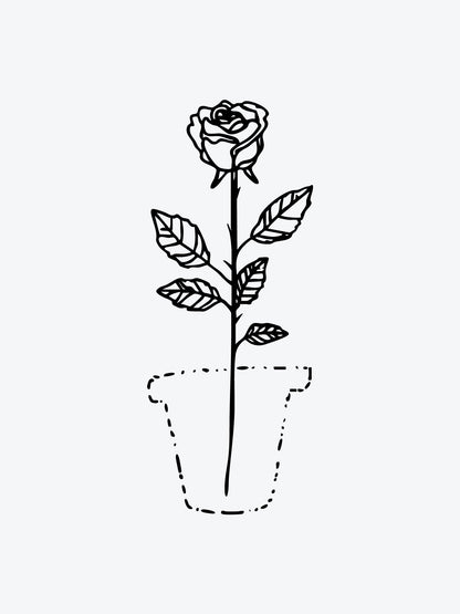 Potless Rose temporary tattoo