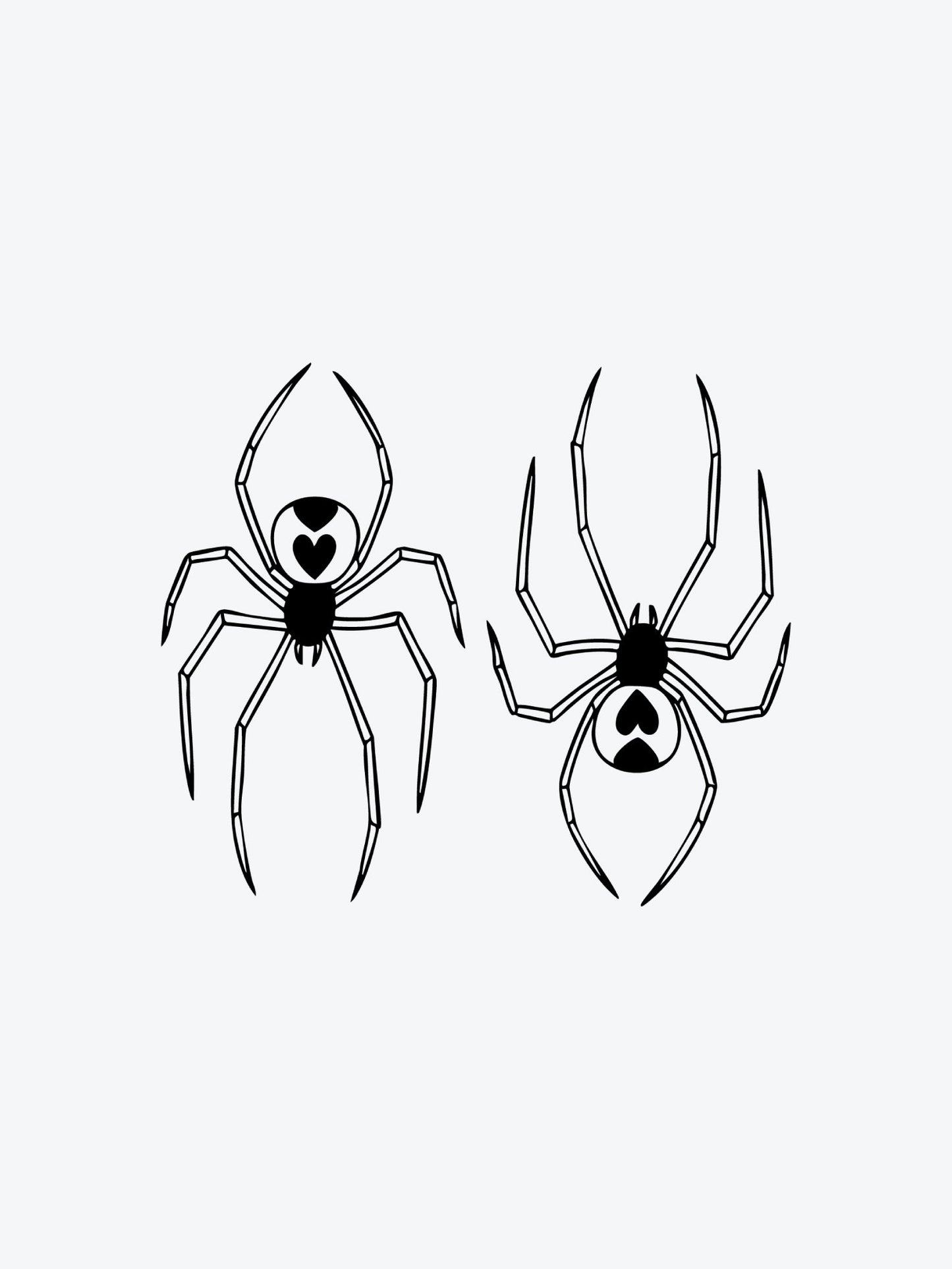 Spider Couple temporary tattoo