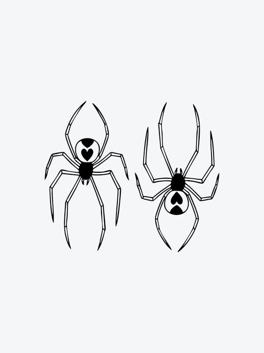 Spider Couple temporary tattoo