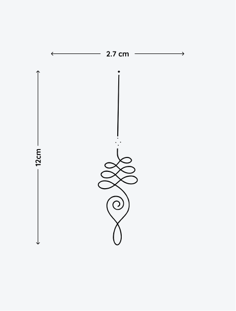 Unalome temporary tattoo